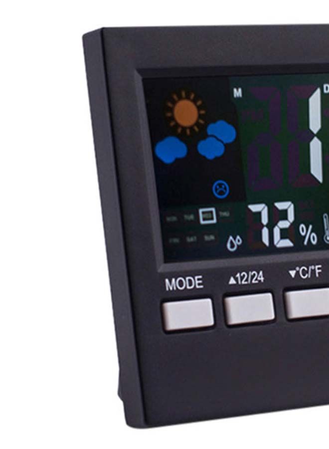 NIBEMINENT Wireless Thermometer Alarm Clock Black 9.2 x 3.9cm - Image 2