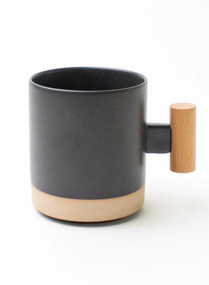 Prickly Pear Prickly Pear Coffee Mug with Wooden Handle - Unique and Comfortable Design