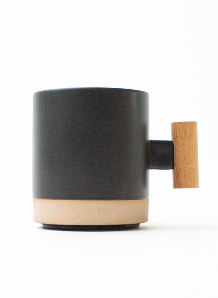 Prickly Pear Prickly Pear Coffee Mug with Wooden Handle - Unique and Comfortable Design
