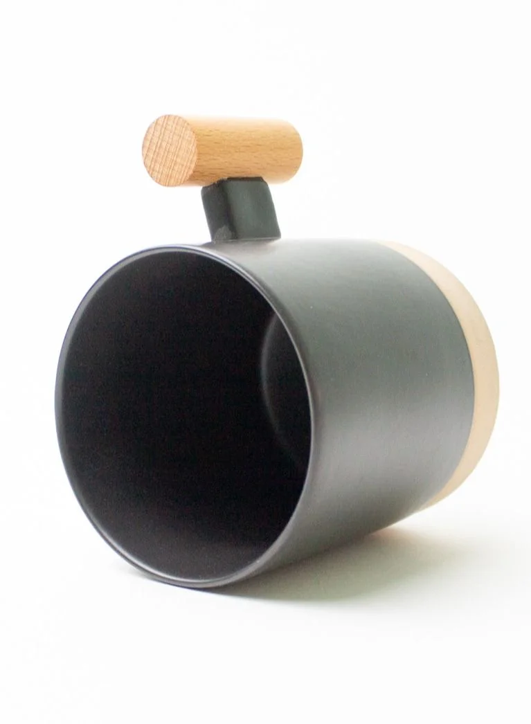 Prickly Pear Prickly Pear Coffee Mug with Wooden Handle - Unique and Comfortable Design