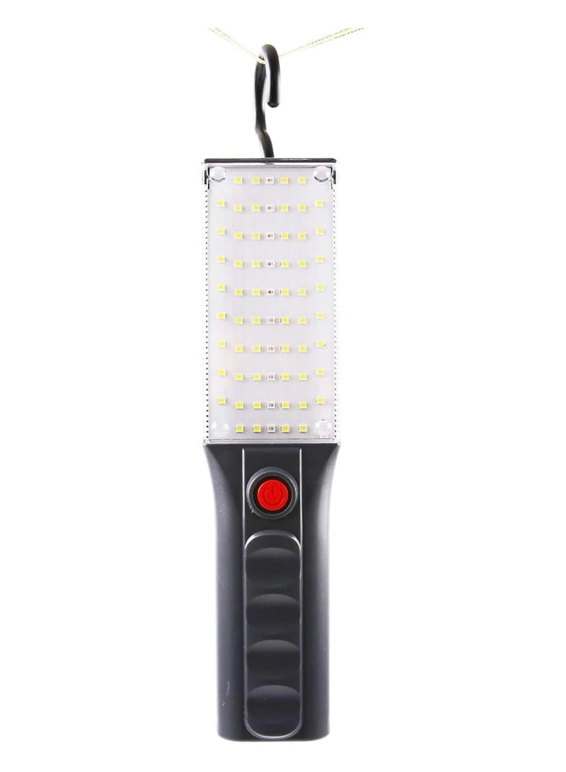 Rechargeable LED flashlight with white light/flashing red light/blue and red light, designed with hook and magnetic back. Rechargeable LED flashlight with white light/flashing red light/flashing red and blue light with hook and magnetic back. - Image 1