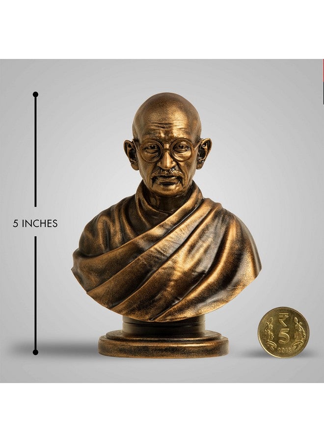 SILAII Mahatma Gandhi Sculpture - 5 INCH, Antique Bronze Colour - Image 2