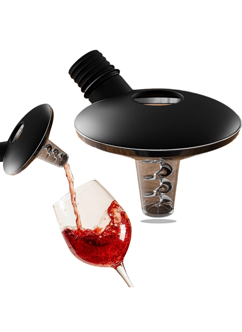 OxyTwister OxyTwister Wine Aerator Pourer Spout Professional Quality 2in1  Wine Decanter Attaches to Any Wine Bottle for Improved Flavor NoDrip Enhanced Bouquet Better Red Wine Decanter 