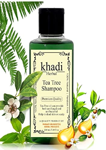 Khadi Herbal Herbigiri Herbal Tea Tree Shampoo Anti Dandruff No Parabens No Sulphate 210 ML