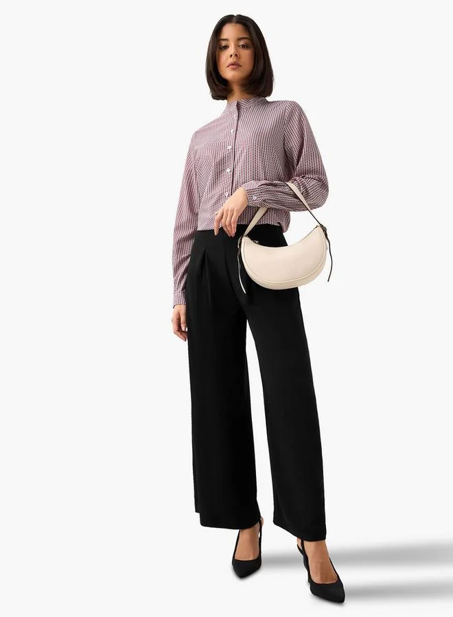 Splash FAV Regular Fit Printed Shirt with Mandarin Collar