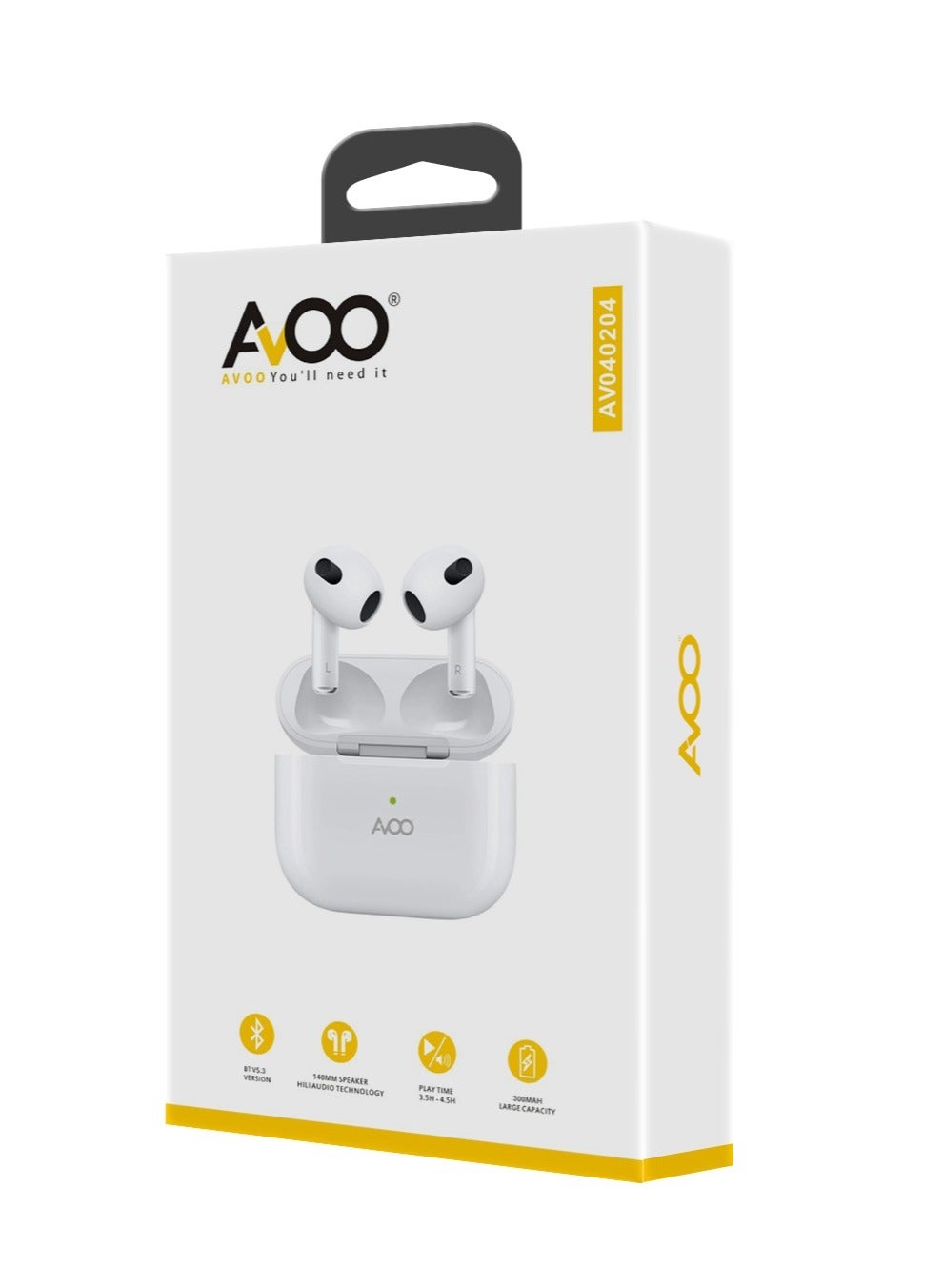 أفو Avoo Headset With Wireless Charging Case