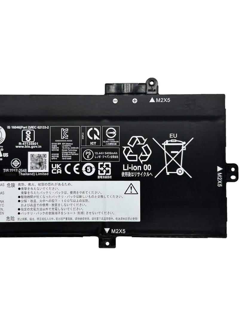 Terabyte بطارية لابتوب بديلة L21M4P74 L21C4P72 L21D4P73 L21M4P73 L21L4P72 L21D4P72 متوافقة مع Lenovo ThinkPad T16 Gen 1 / ThinkPad T16 Gen 2 / ThinkPad P16s Gen 2 (15.44V 86Wh) - Image 4