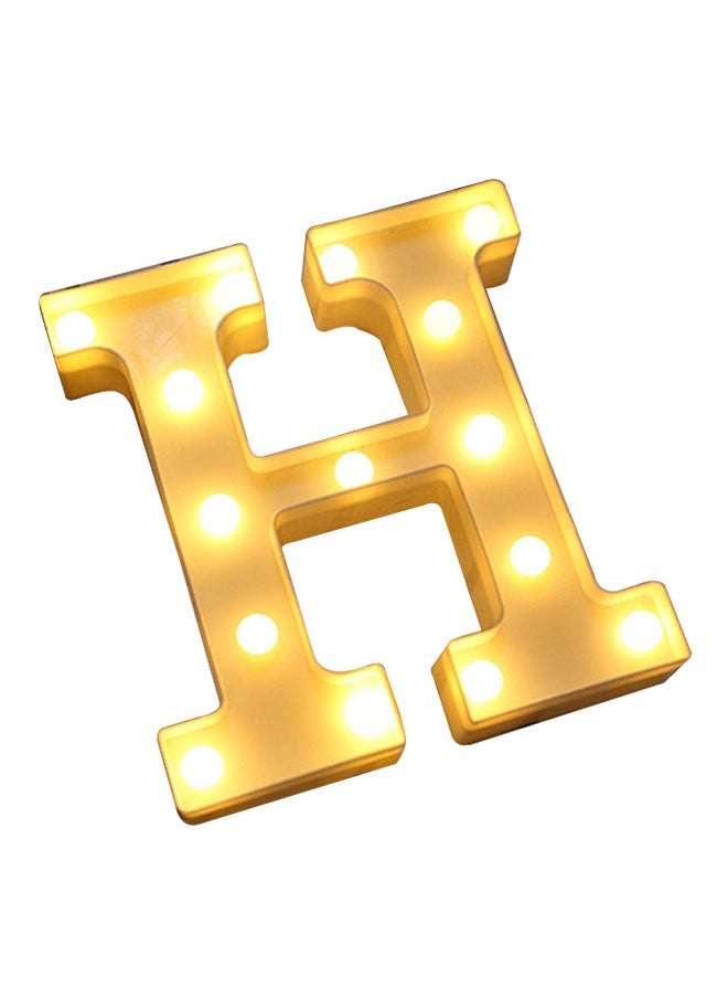 NIBEMINENT - Alphabet H Letter Shape Decorative LED Light Warm White - Image 1
