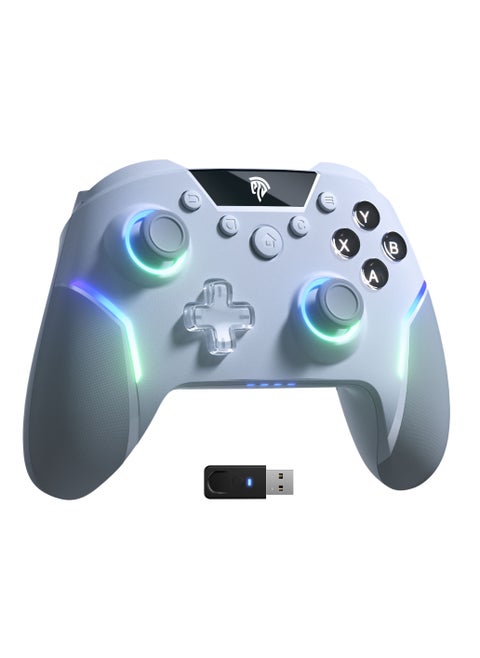 X20 Wireless Gamepad Enhanced Controller Compatible with PC/NS/TV/Phone/Laptop, Hall Micro Triggers Joystick RGB Effect