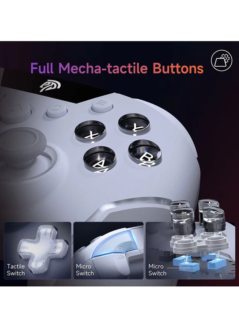 X20 Wireless Gamepad Enhanced Controller Compatible with PC/NS/TV/Phone/Laptop, Hall Micro Triggers Joystick RGB Effect