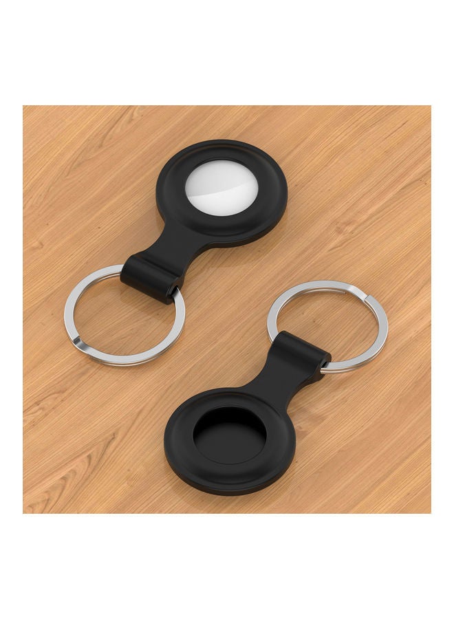 NIBEMINENT Silicone Protective Sleeve Replacement for Apple Airtags Tracker Black - Image 2