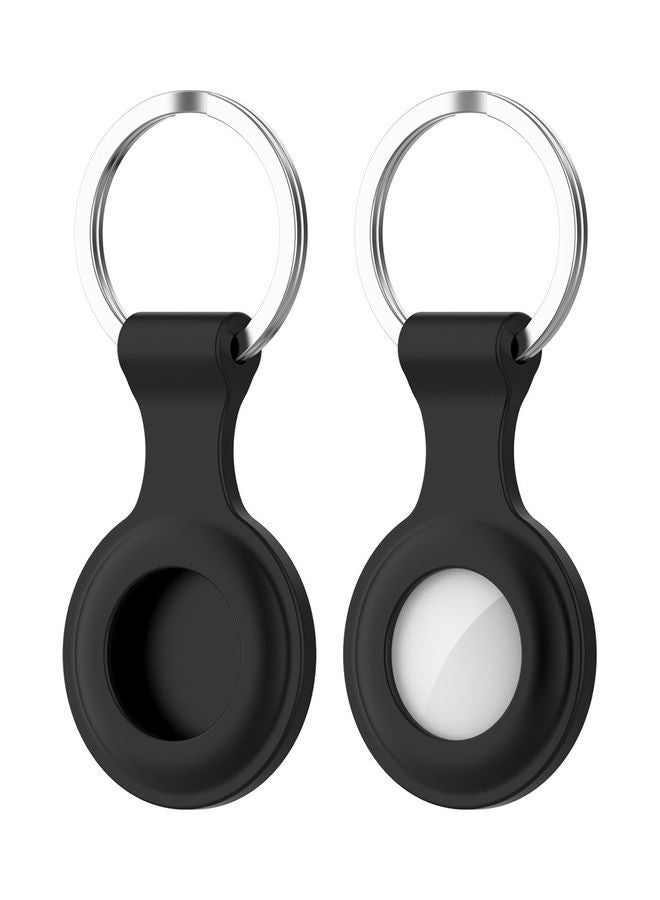 NIBEMINENT Silicone Protective Sleeve Replacement for Apple Airtags Tracker Black - Image 3