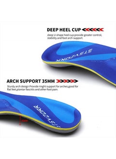 STSVZORR High Arch Support Insoles Plantar Fasciitis Orthotic Shoes Inserts Relieve Flat Feet Heel Pain Athletic Cushioning  - Image 3