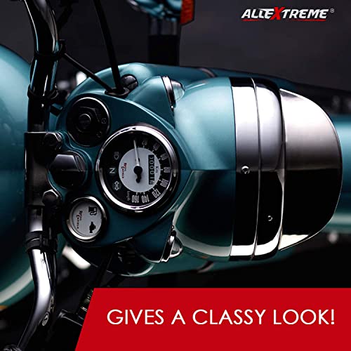 Casago CAHS01 Metal Headlamp Cap Waterproof & Chrome Finished Headlight Shade Compatible With Bikes (Silver, 1pc) - Image 4