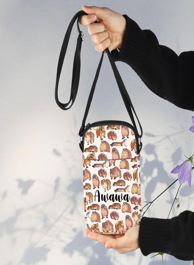 MNIGIU Funny Animal Shoulder Bag Cartoon Hyraxes Meme Merch Hyraxes AWAWA Crossbody Bag Hyraxes Lover Gift Hyraxes Mom Gift - Image 2