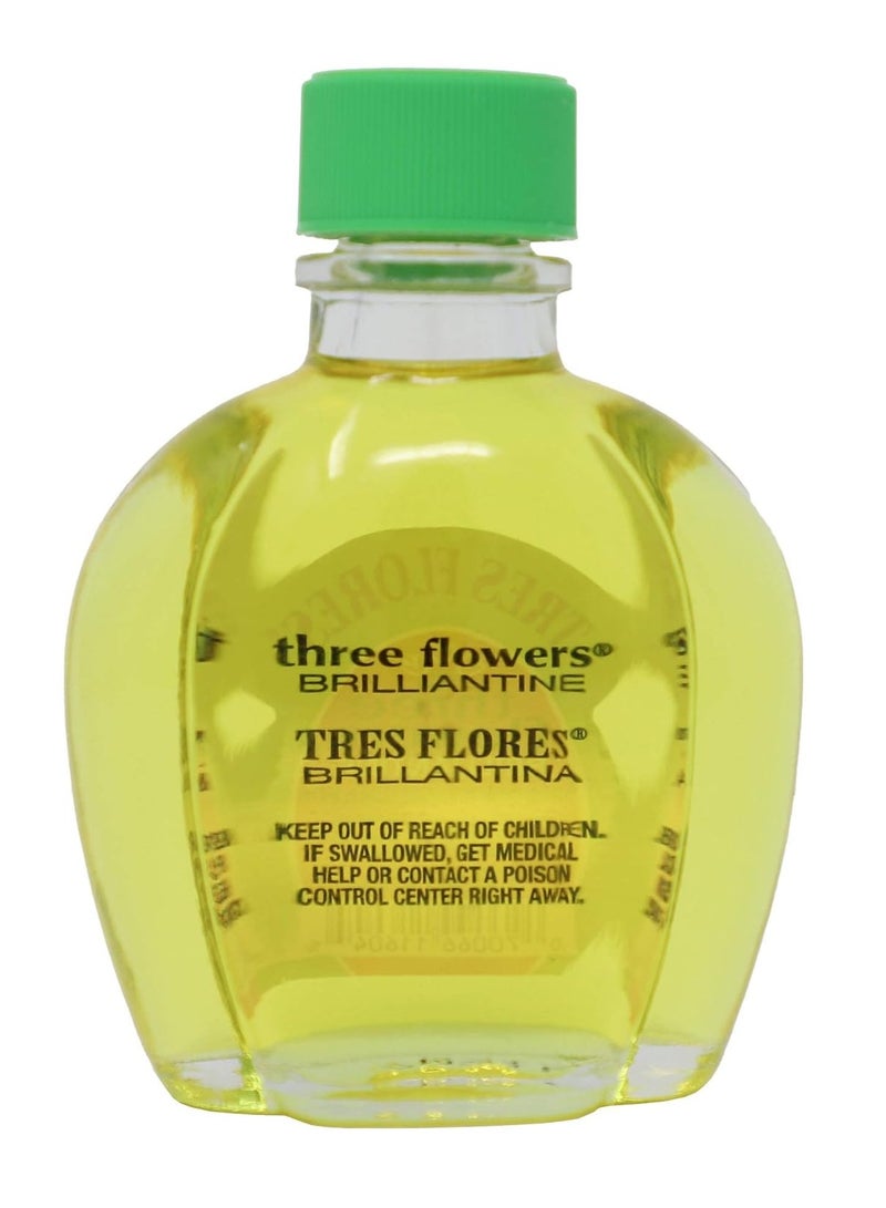 Three Flowers Brilliantine, Men Hair Styling Oil, Anti-Frizz, 2-Pack of 8 FL Oz, Bottles, amber - Image 2