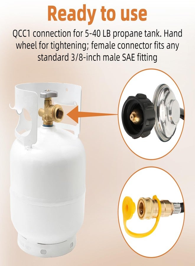 Apopip F271803 6ft Propane Adapter Hose Replacement Hose with Regulator, QCC1 Propane Tank Connection x 3/8 inch Female Quick Connect - Image 5