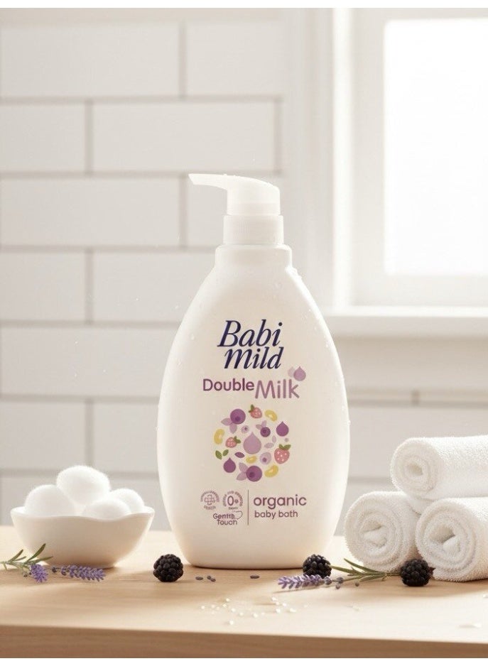 BABIMILD Babi Mild - Double Milk Organic Head & Body Baby Bath - 800ml - Image 2