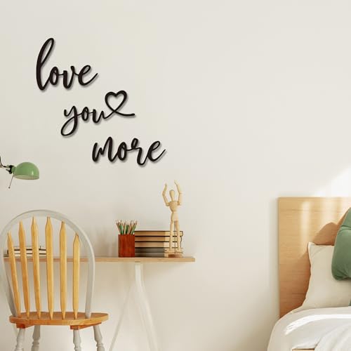 Xedatric I Love You More Wall Decor - Heart Wall Decor, I Love You More Sign, Couples Wall Decor for Bedroom Home Decor Romantic wall art for Valentine's Day - Image 4