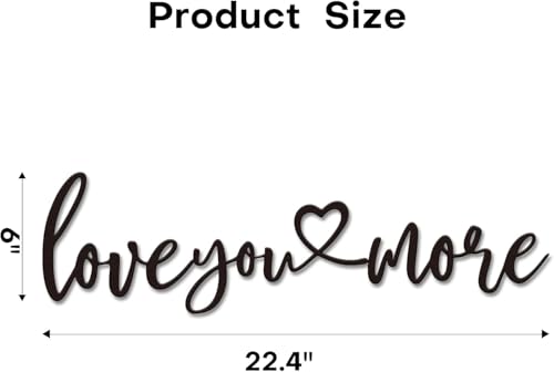 Xedatric I Love You More Wall Decor - Heart Wall Decor, I Love You More Sign, Couples Wall Decor for Bedroom Home Decor Romantic wall art for Valentine's Day - Image 2