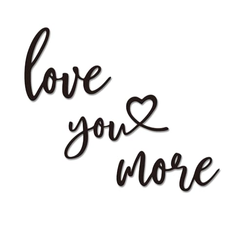 Xedatric I Love You More Wall Decor - Heart Wall Decor, I Love You More Sign, Couples Wall Decor for Bedroom Home Decor Romantic wall art for Valentine's Day - Image 1