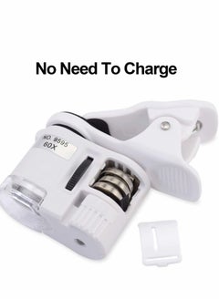 Excefore Phone Microscope, 60X Universal Portable Clip On Microscope with LED UV Lights Jeweler Loupe for Biological Jewelry Coins Currency Stamps Antiques Smart Phones and Tablets  - Image 4