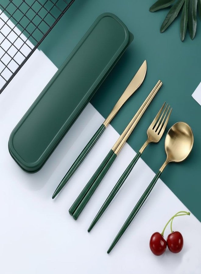 Newvent® Premium Stainless Steel Travelling 5pc Cutlery Set Incluiding Cutlery Spoon Box (1 Set) - Image 1