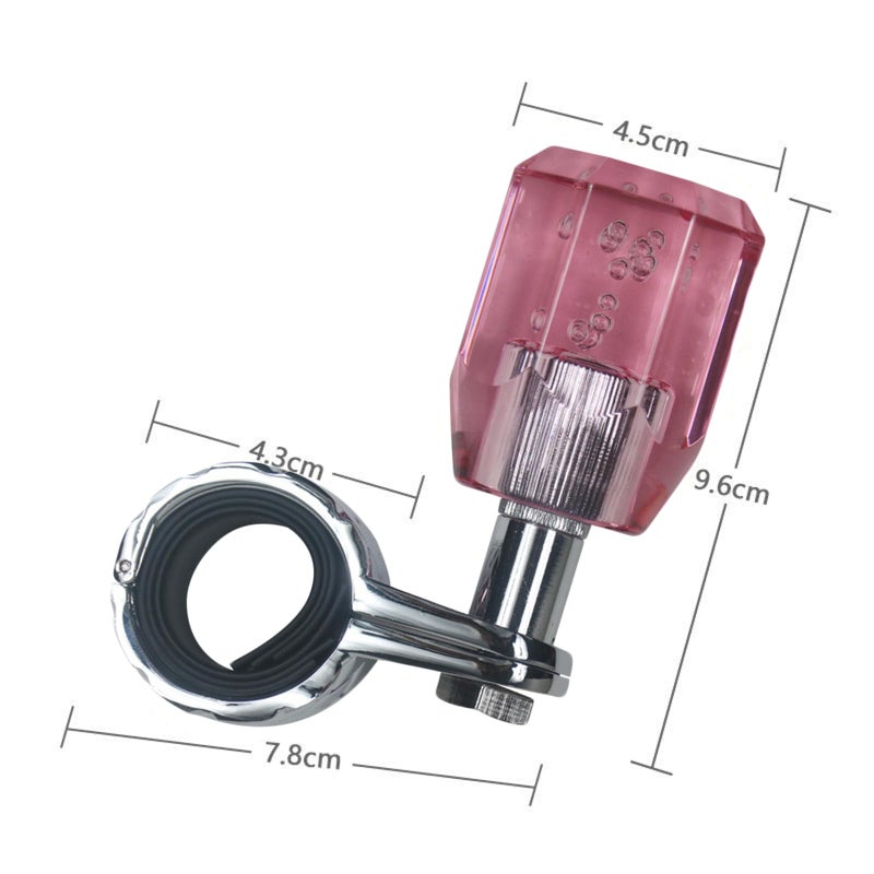 EOHMAK Car Steering Wheel Spinner Knob Acrylic Crystal Steering Wheel Booster Ball Car Power Handle Spinner Knobs Steering Wheel Aid Spinners for Cars Tractors Trucks Car Accessories(Pink) - Image 3