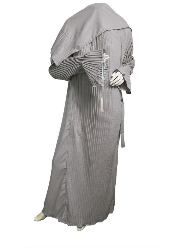 Noor Women's prayer shawl (pleated), wide and comfortable, excellent cool material (reversed)