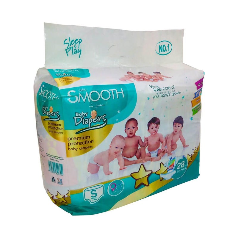 Feah Smooth Premium Protection Baby Diapers Small Size 28pc - Image 2