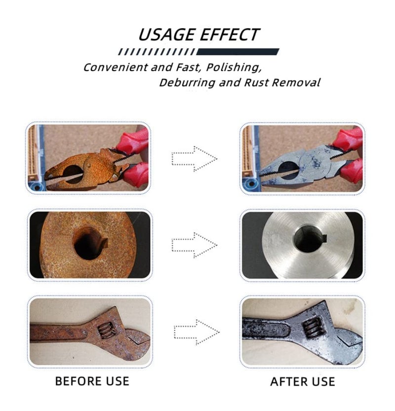 Banmo Abrasive 5PCS Non Woven Abrasive Buffing Wheels Polishing Wheel Drill Attachment Set, 2 Inch Scouring Pads Abrasive Mushroom Wheel Polishing Wheel with 1/4" Shank for Polishing Scrubbing and Cleaning Surface - Image 5