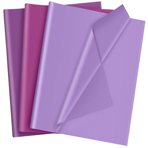 Hlonon 30 Sheets Purple Tissue Paper for Packaging Gift Bags Decoration, Gift Wrap Tissue Paper Bulk Sheets for Weddings Birthday DIY Project Birthday Wedding Halloween Christmas Gift Wrapping Crafts Decor - Image 1