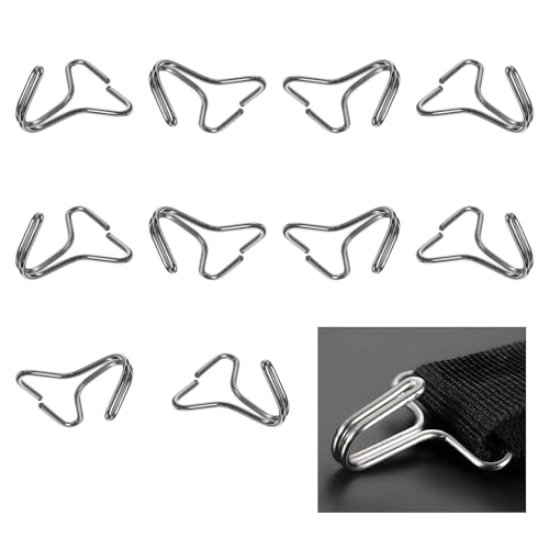 YTFRL 10 PCS Car Seat Cover Hooks Metal Seat Cushion Locking Clip Headrest Cover Fixing Hanger Fastener Vehicle Seats Mat Pad Hanger Hook Installation Replacement for Most Cars SUVs - Image 1