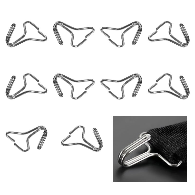 YTFRL 10 PCS Car Seat Cover Hooks Metal Seat Cushion Locking Clip Headrest Cover Fixing Hanger Fastener Vehicle Seats Mat Pad Hanger Hook Installation Replacement for Most Cars SUVs - Image 3