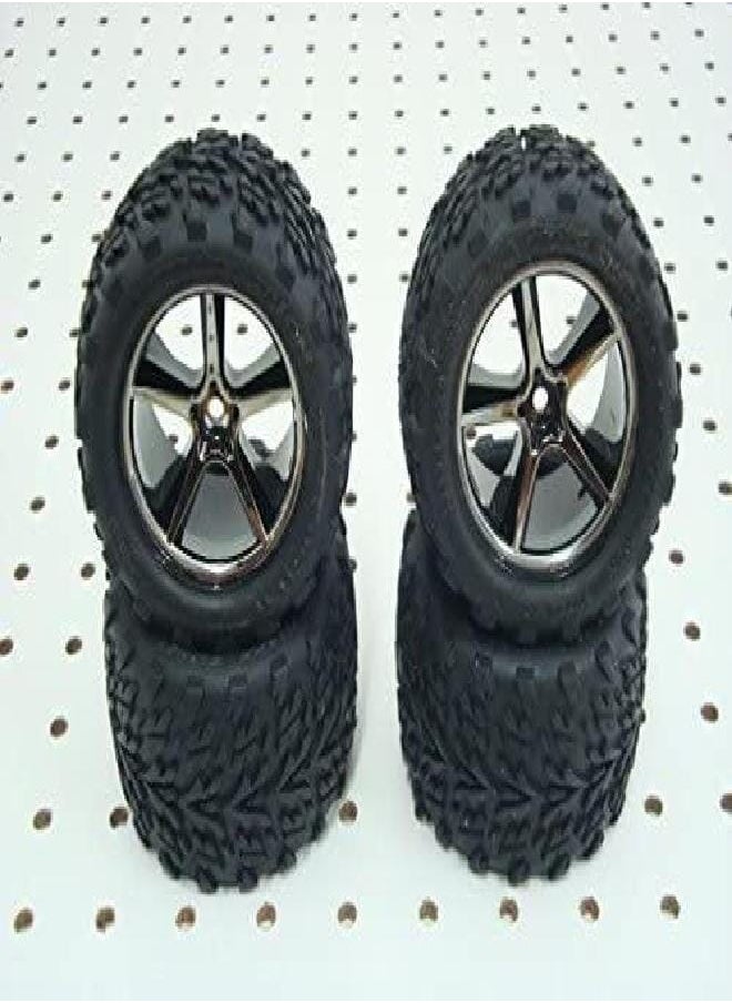 TRAXXAS Traxxas 7174A 1/16 Scale Talon Tires Pre-Glued on Gemini Wheels (Pair)  - Image 2