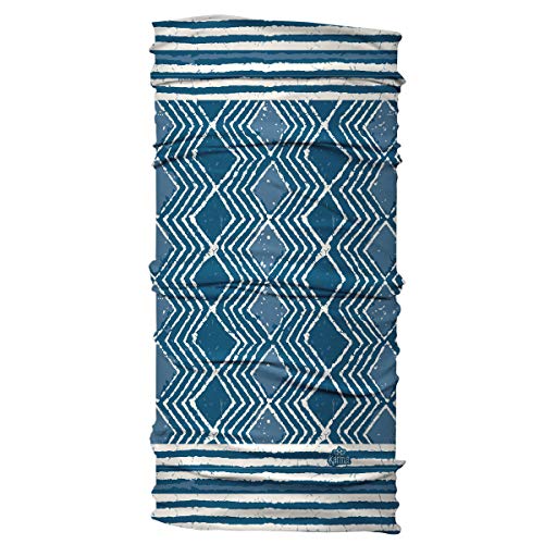 Karma Blue Batik Headband for Women - Wide - Fabric Headband and Stretchy Hair Scarf - Blue - Image 2