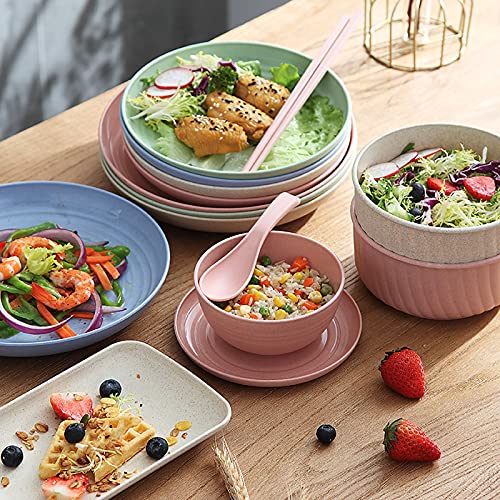 WUWEOT 24 Pack Wheat Straw Soup Spoons, 6 Inches Colourful Unbreakable Meal Spoon, Cereal Dinner Spoon, Microwave Dishwasher Safe - Image 4