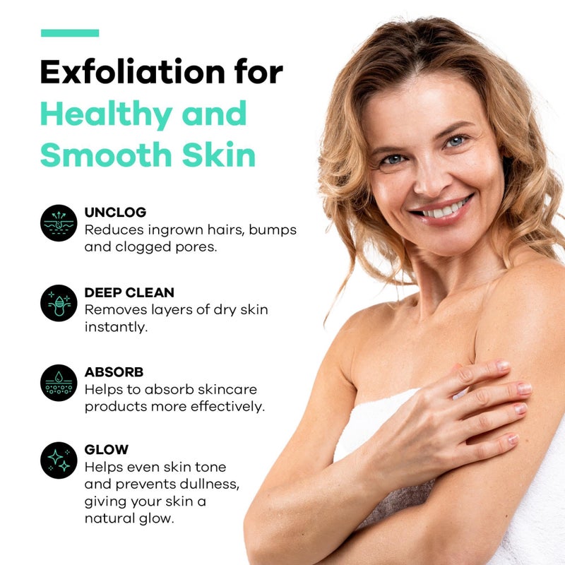 Dermasuri Deep Exfoliating Glove for Shower - Scrubbing Mitt Body Scrubber Gloves Skin Exfoliator & Eliminates Dead Skin - Keratosis Pilaris Scrub Spray Tan Remover - Korean Skincare for Body (2 Pack) - Image 3