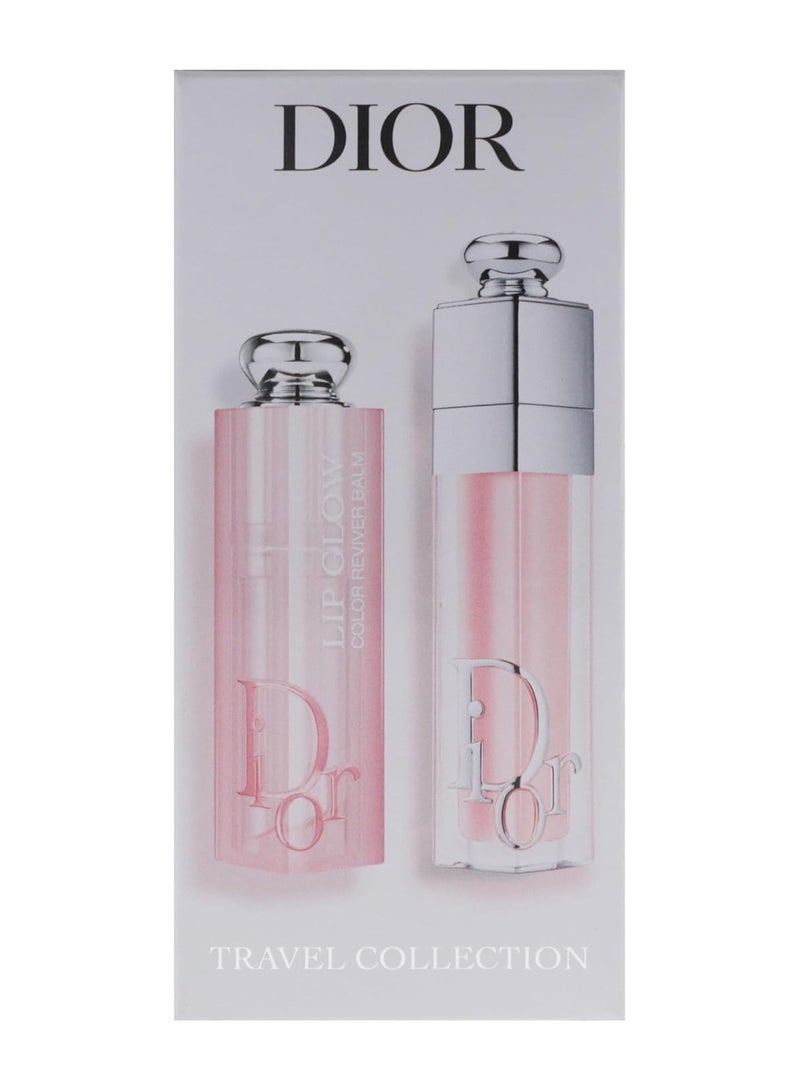 Dior Addict Lip Maximizer and Lip Glow Duo by Christian Dior for Women - 2 Pc 0.20oz Dior Addict Lip Maximizer - 001 Pink, 0.11oz Dior Addict Lip Glow - 001 Pink - Image 1