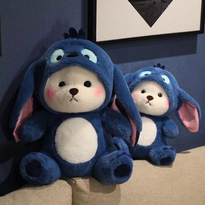 Softdreams Soft Plush Toy for Kids – Cute Stuffed Animal Soft Toy – Soft Cuddly Toy for Baby Boys & Girls, Return Gift & Room Décor - Full Hooded Blue Teddy Bear 30cm - Image 5