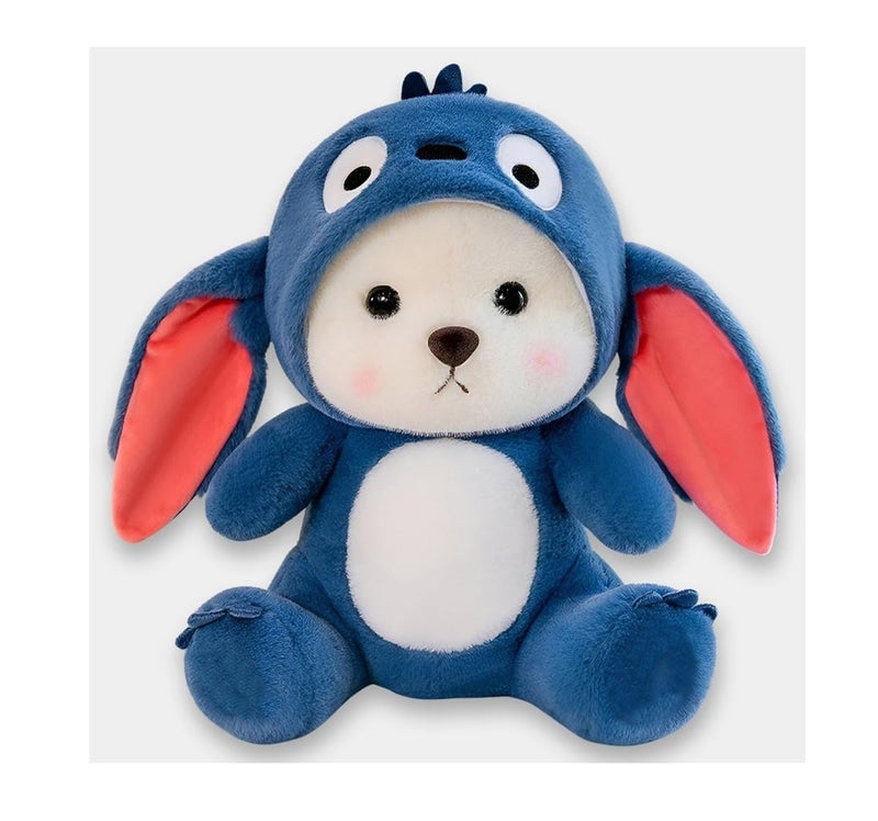 Softdreams Soft Plush Toy for Kids – Cute Stuffed Animal Soft Toy – Soft Cuddly Toy for Baby Boys & Girls, Return Gift & Room Décor - Full Hooded Blue Teddy Bear 30cm - Image 1