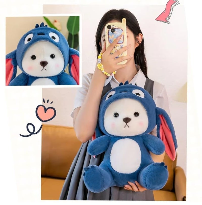 Softdreams Soft Plush Toy for Kids – Cute Stuffed Animal Soft Toy – Soft Cuddly Toy for Baby Boys & Girls, Return Gift & Room Décor - Full Hooded Blue Teddy Bear 30cm - Image 2