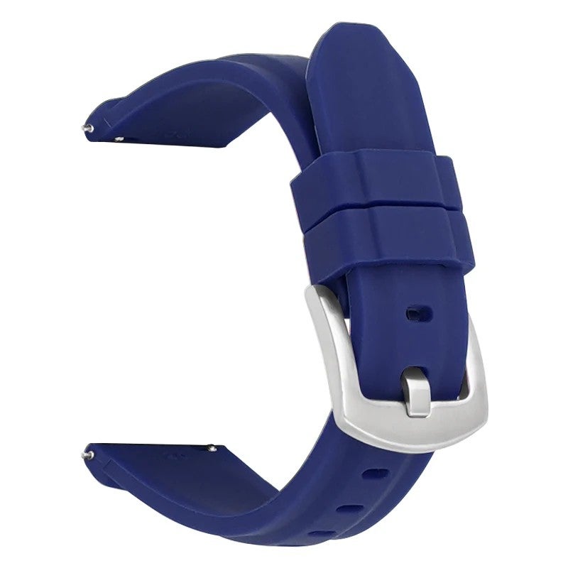 Bluejw New Arrival Slim Breathable Rubber Watch Band with Quick Release Stainless Steel Clasp – Waterproof Replacement Strap for Dive Watches and Smart Watches - Image 1