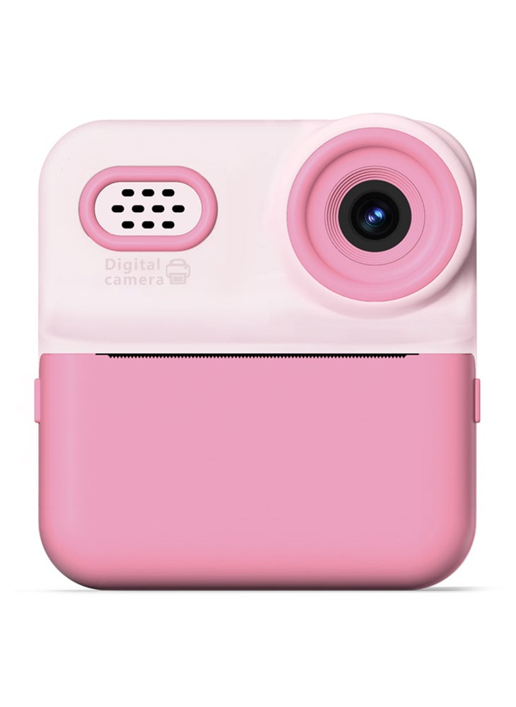 Generic P03 Instant Print Camera for Kids 1080P Digital Video Camcorder Dual Cameras with 3 Rolls Print Paper - Pink - Image 1