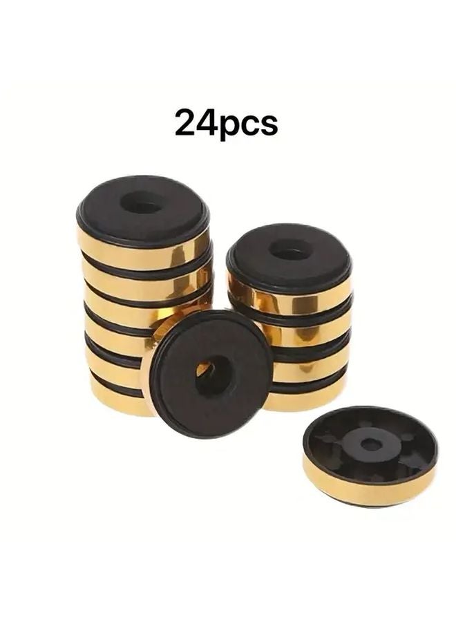 24 قطعة من أقدام عزل السماعات الذهبية 40 مم قواعد امتصاص الصدمات لأجهزة الصوت هاي فاي و ساب ووفر - Image 1
