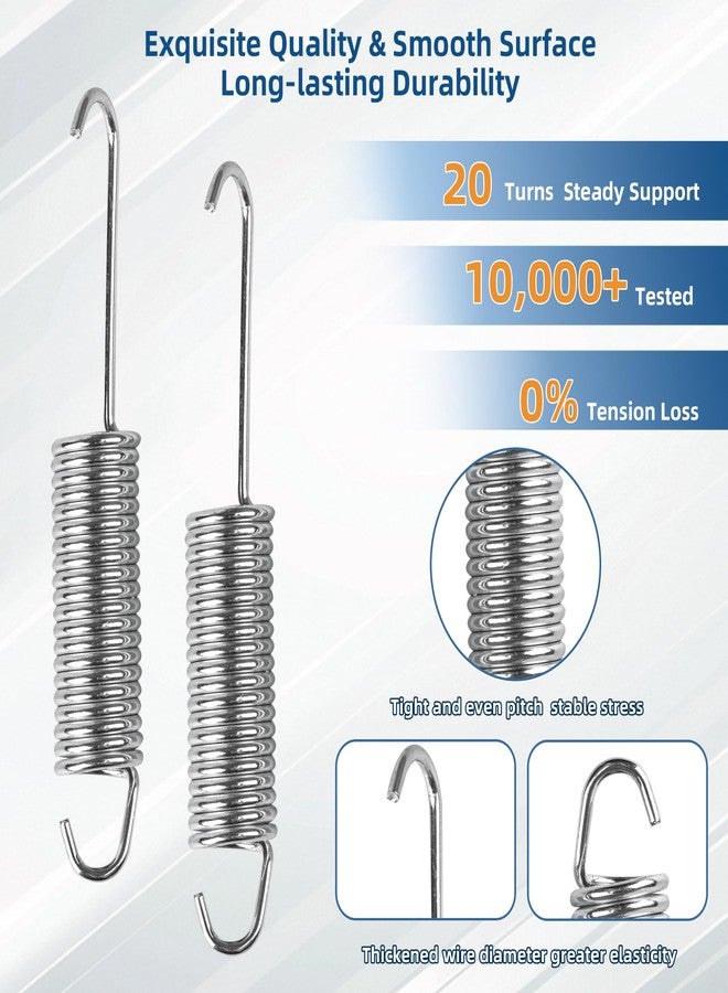 Ulreon 2 Pack 4-1/2 Inch Recliner Spring Stainless Steel Tension Spring Heavy Duty Rust-Resistant Spring Replacement for Recliner Mechanism Sofa Bed Folding Beds Trampolines RV Furniture Long Neck Hook - Image 5