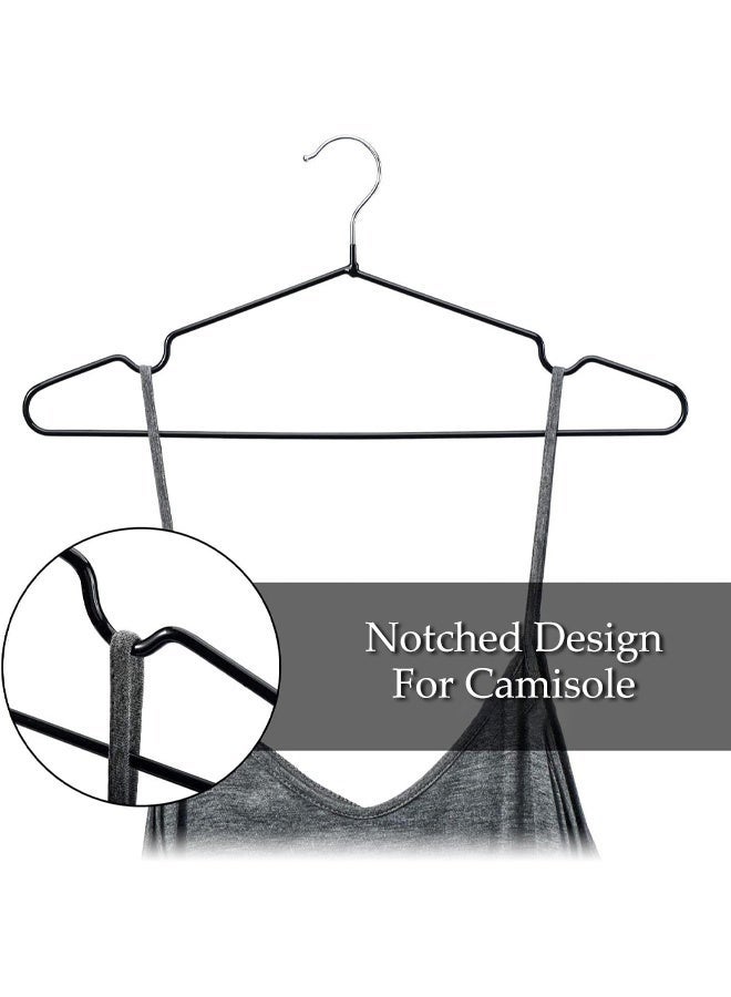 DUNISO 10 Pack Wire Hangers,Heavy Duty Metal Hangers,Coat Hangers with Non-Slip Grooves,Waterproof and Anti Slip,Strong and Durable,Space Saving,for Hanging Coats,Suits,Jackets, Shirt,40cm - Image 3