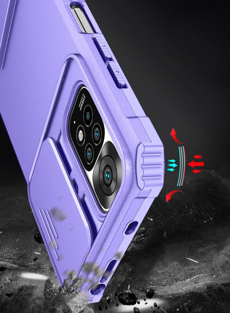 Case for  Xiaomi Redmi NOTE11/11S Case with Slide Camera Lens Kickstand High-Grade Bumpers Armor Shockproof Protective Cover for Xiaomi Redmi NOTE11/11S - Image 3