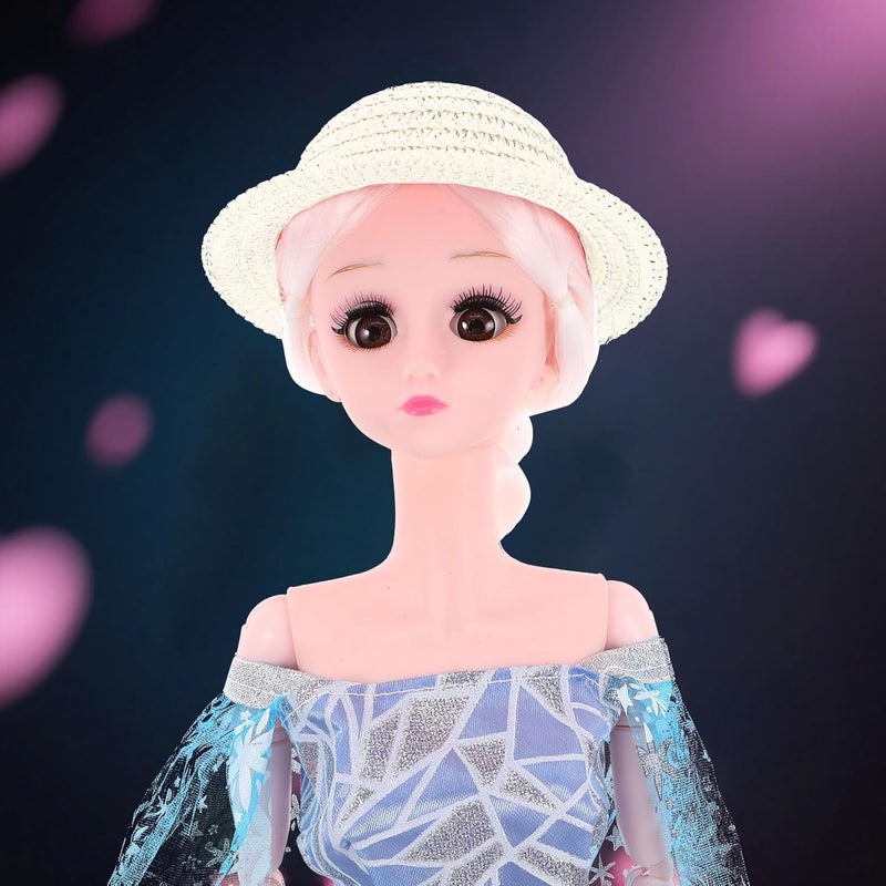 OSALADI 5pcs Mini Straw Woven Doll Hats Craft Accessories for Doll Making, Photo Props, Summer Decoration, - Image 5