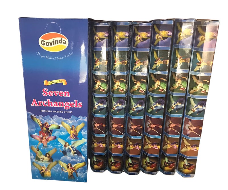 Govinda Incense - 120 Incense Sticks  Masala Coated Incense (Seven Archangels) - Image 2